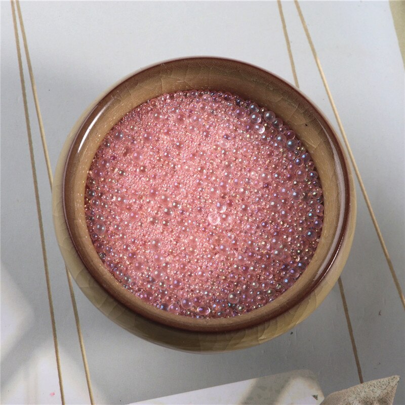 50G DIY mezcla colorida de agua de burbujas de cuentas de vidrio para el Molde de resina de relleno surtido de Micro cuentas de Arte de resina suministros de fabricación de joyería: Pink