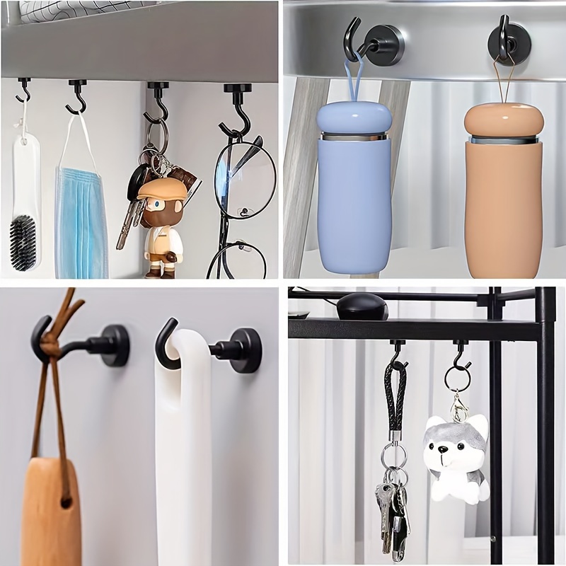 Sterke magnetische multifunctionele haken, opberghaken, huis, keuken, bar, sleutelopslaghaken, badkamerhangers, 10 stuks, E16