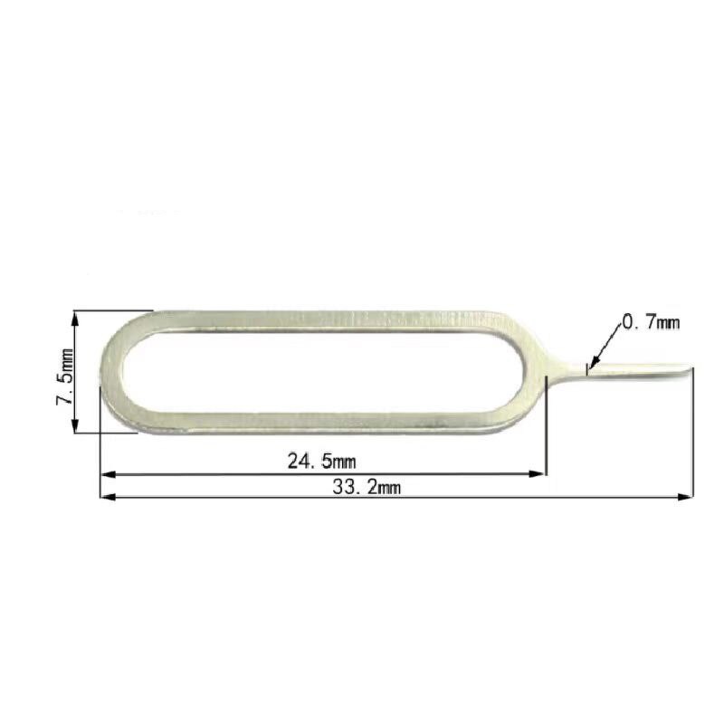 30Pcs Universal Uitgebreid Telefoon Sim-kaart Naald Verdikte Sim-kaart Pin Uitwerpen Verwijderen Naald Opener Ejector Voor Iphone Samsung