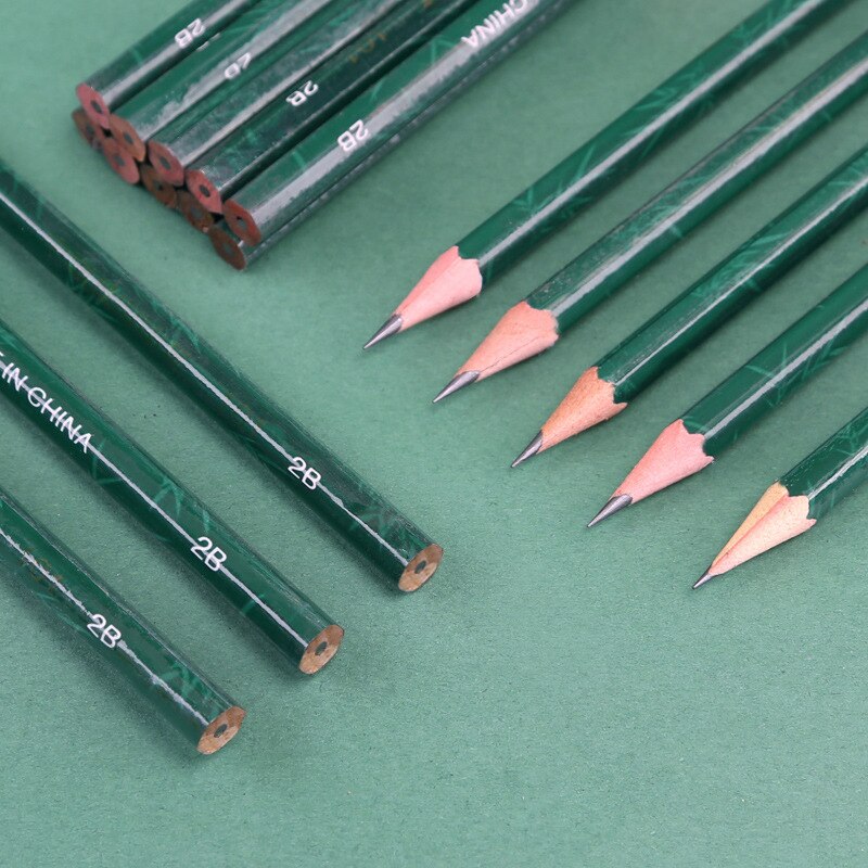 Crayons à mine en bois 2B pour enfants, 5/10, pièce/ensemble, pour croquis, dessin, école, papeterie de bureau