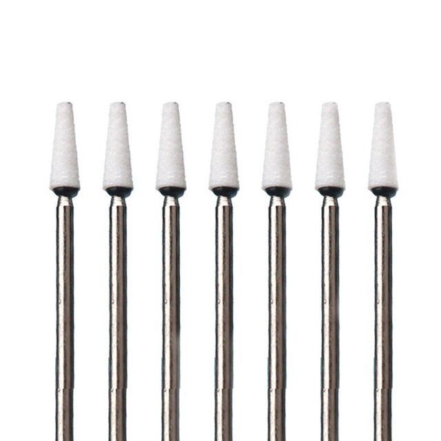 7Pc Keramische Steen Nail Boor Frezen Cuticle Schoon Bramen Polijsten Nagelvijlen Pedicure Tool Combinatie Accessoires: 14