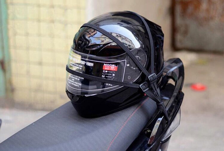Universal moto hjelm mesh net motorcykel bagage net beskyttelsesgear bagage kroge motorcykel tilbehør organizer holder 1pc
