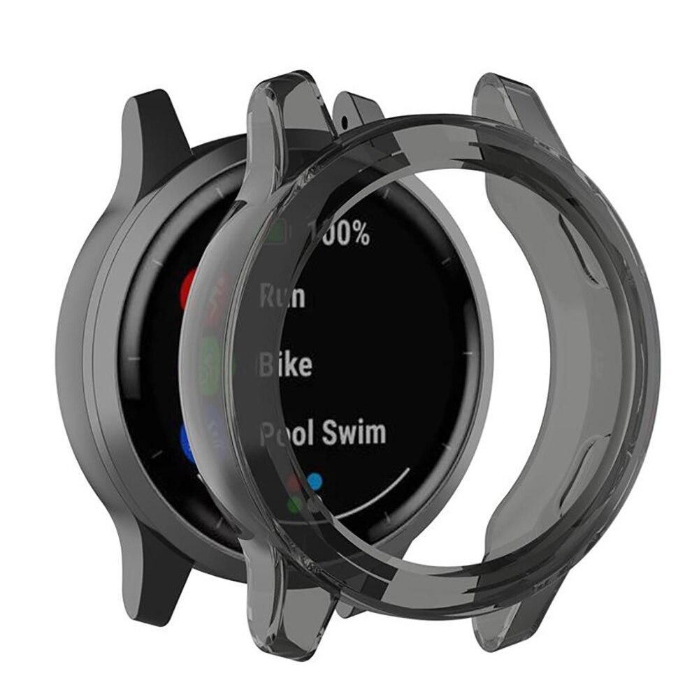Protective case for Garmin Vivoactive 4 4S TPU cover slim Smart Watch bumper shell for Garmin Active S ActiveS: Black / Garmin Vivoactive 4