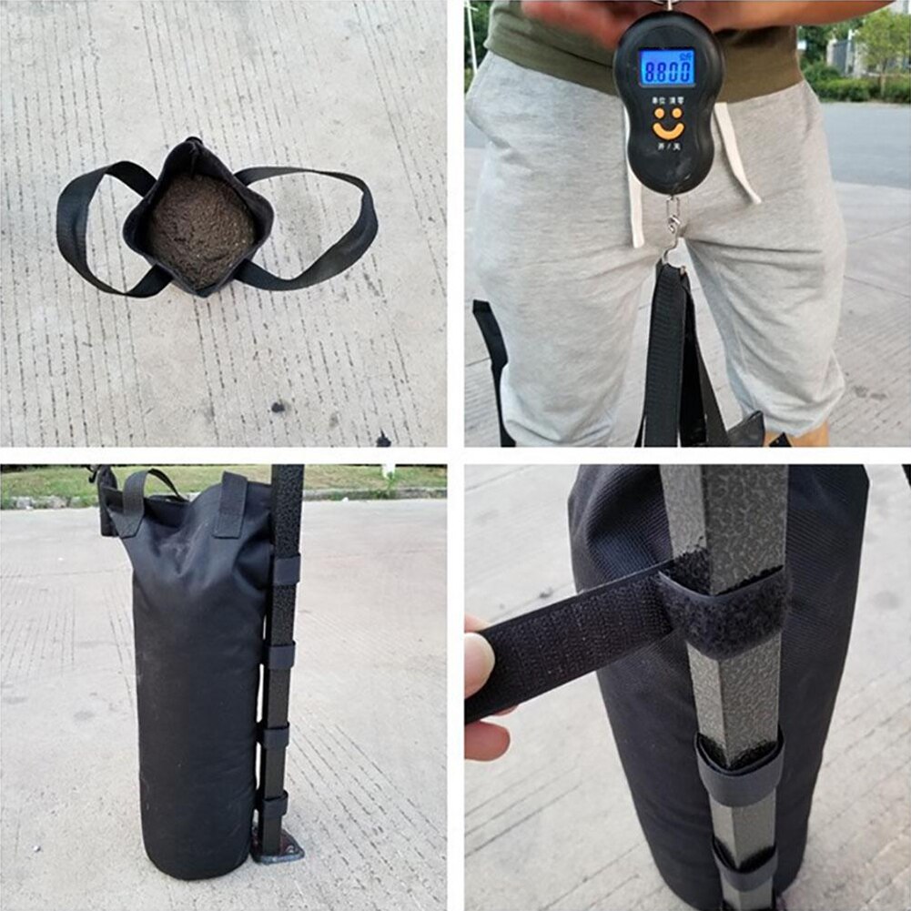 Camping al aire libre carpa bolsa de arena sombrilla toldo 4 pierna peso glorieta Oxford a prueba de viento a prueba de fijación de arena tiendas de accesorios