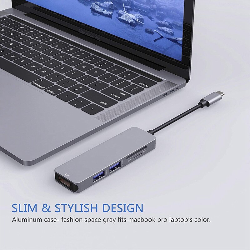 Type c laptop docking station usb 3.0 hdmi 4k usb hub til laptoppro hp dell overflade lenovo samsung