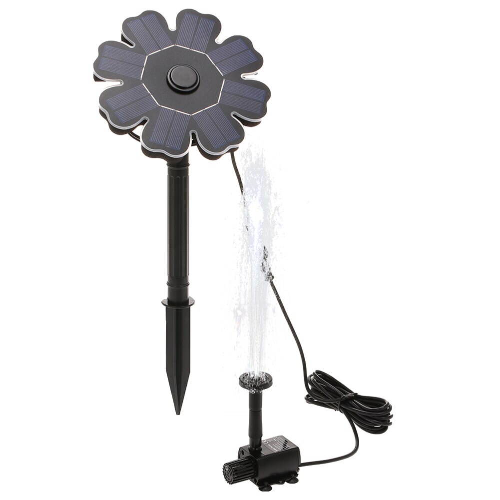Zonne-energie Vogelbad Fontein Watervallen Drijvende Tuin Brushless Waterpomp Sproeier Zwembad Vijver Tuin Decoratie: Default Title