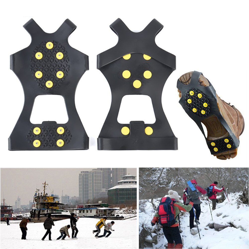 10 studs campingvandringssko spike greb klatring is crampon skridsikre overshoes spike greb vinter udendørs udstyr