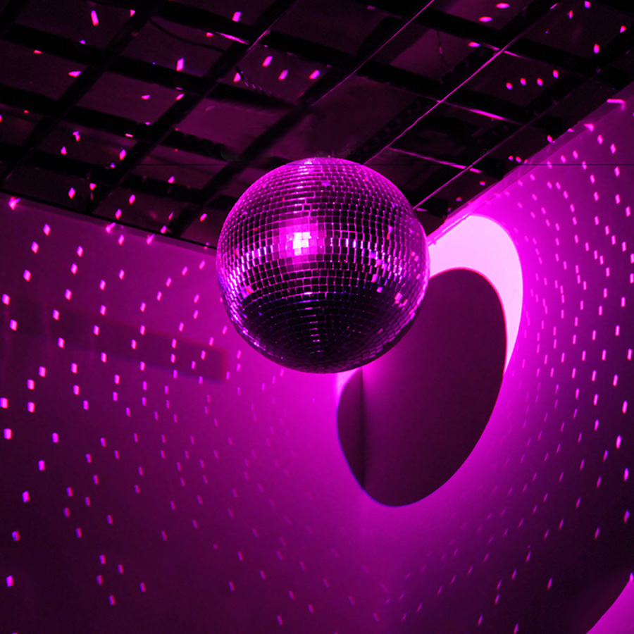 Thrisdar dia 25cm 30cm glas roterende diskospejlkugle kommerciel fest reflekterende hængende diskokugle scene effekt lys