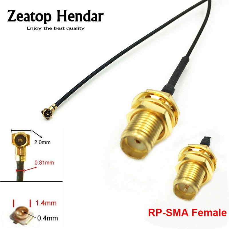 1 stk mhf 4 ipx ipex til sma / rp-sma hunnkontakt  rg0.81 rf startkabel 4th od 0.81mm til pci wifi-kort ruter 10cm 15cm 20cm 30cm