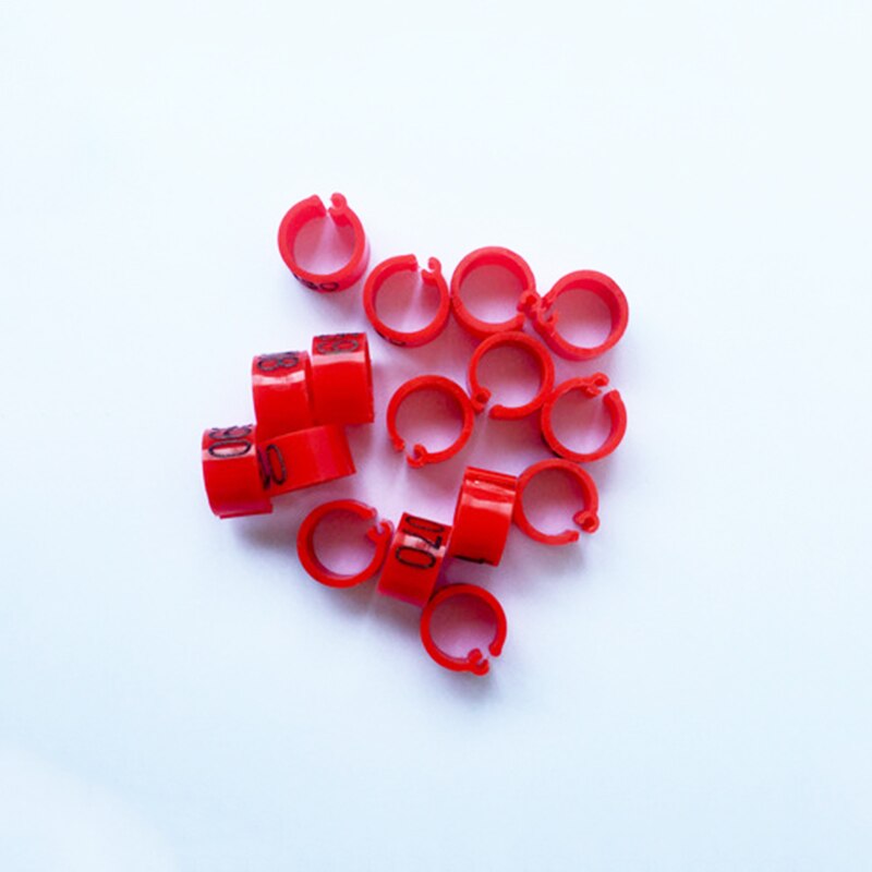 100Pcs Identify Ring Digital Pigeon Foot Rings Carrier Home Bird Parrots Training Feeding Supplies Leg Number Pets Birds Bands