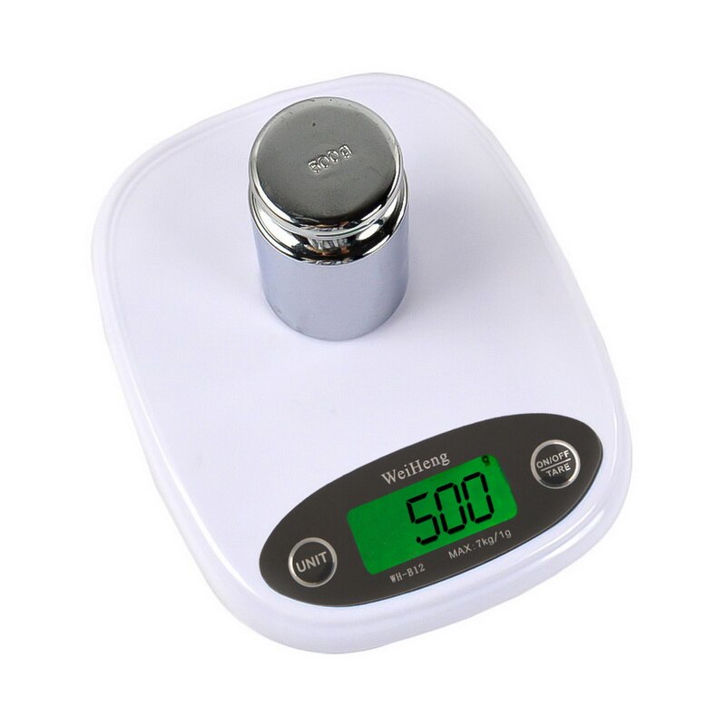 Junejour 7kg/3kg 0.1/1g Mini Kitchen Weight Scale High Precision LCD Digital Display Scale Gram Weighing Scale for Food Jewelry: 7kg backlight NObowl