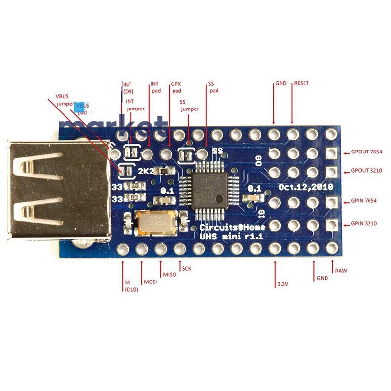 2.0 ADK Mini USB Host Shield SLR Development Tool Compatible SPI Interface For Arduino