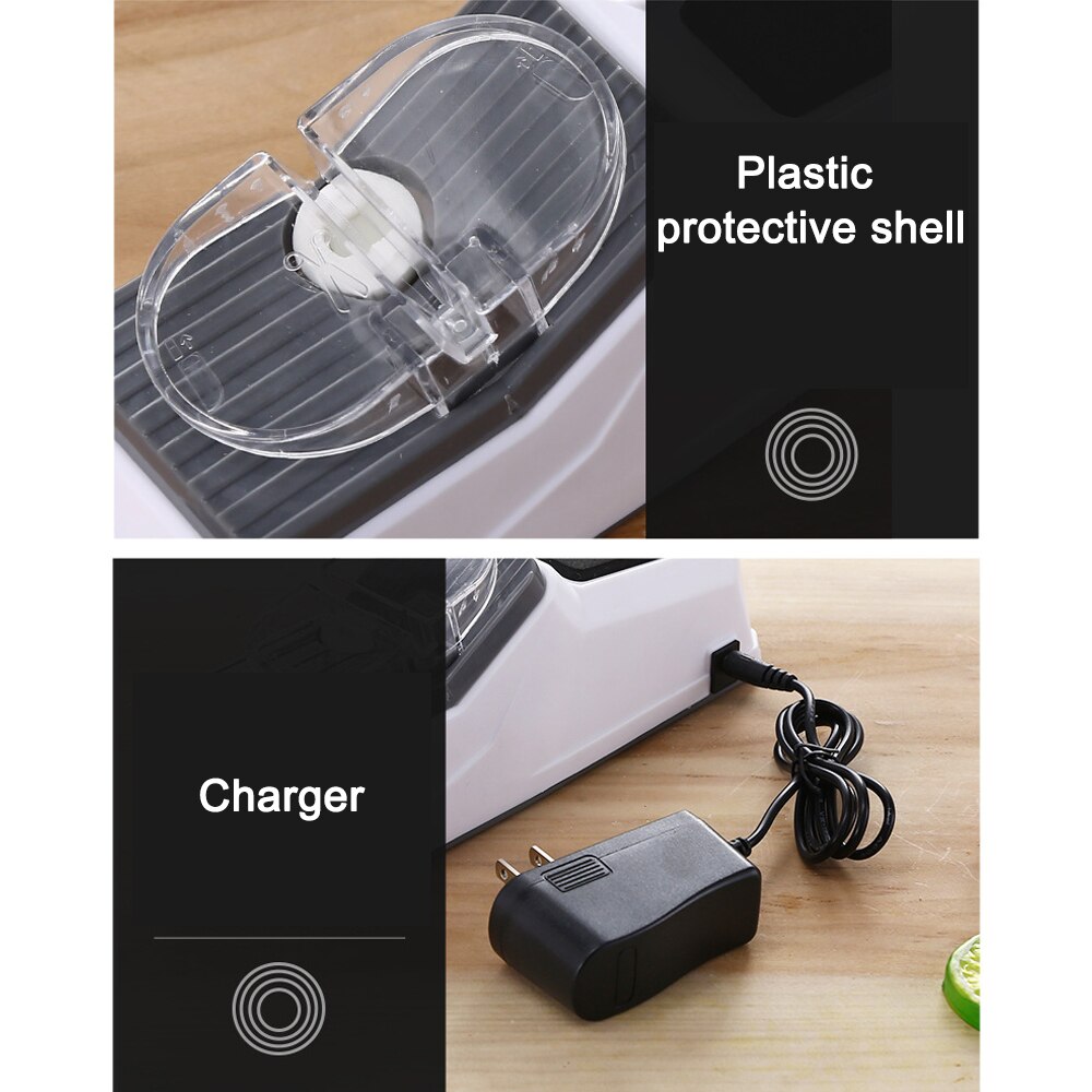 Multifunctional Knife Sharpener Medium-Grinding Sharpener Tungsten Diamond Kitchen Tool Electric Knife Sharpener