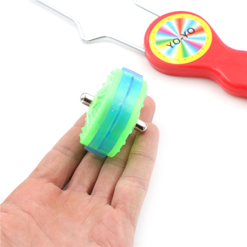 Glowing Double Track Spinning Top Flshing Gyroscope Yo-yo Toy Best Children