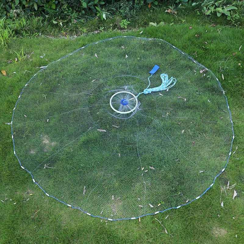 CN AU DE US Cast Nets 2.4/3.6/4.8M High Strengthen Nylon Monofilament Small Mesh Cast Hand Throw Fishing Net Catch Fish Net