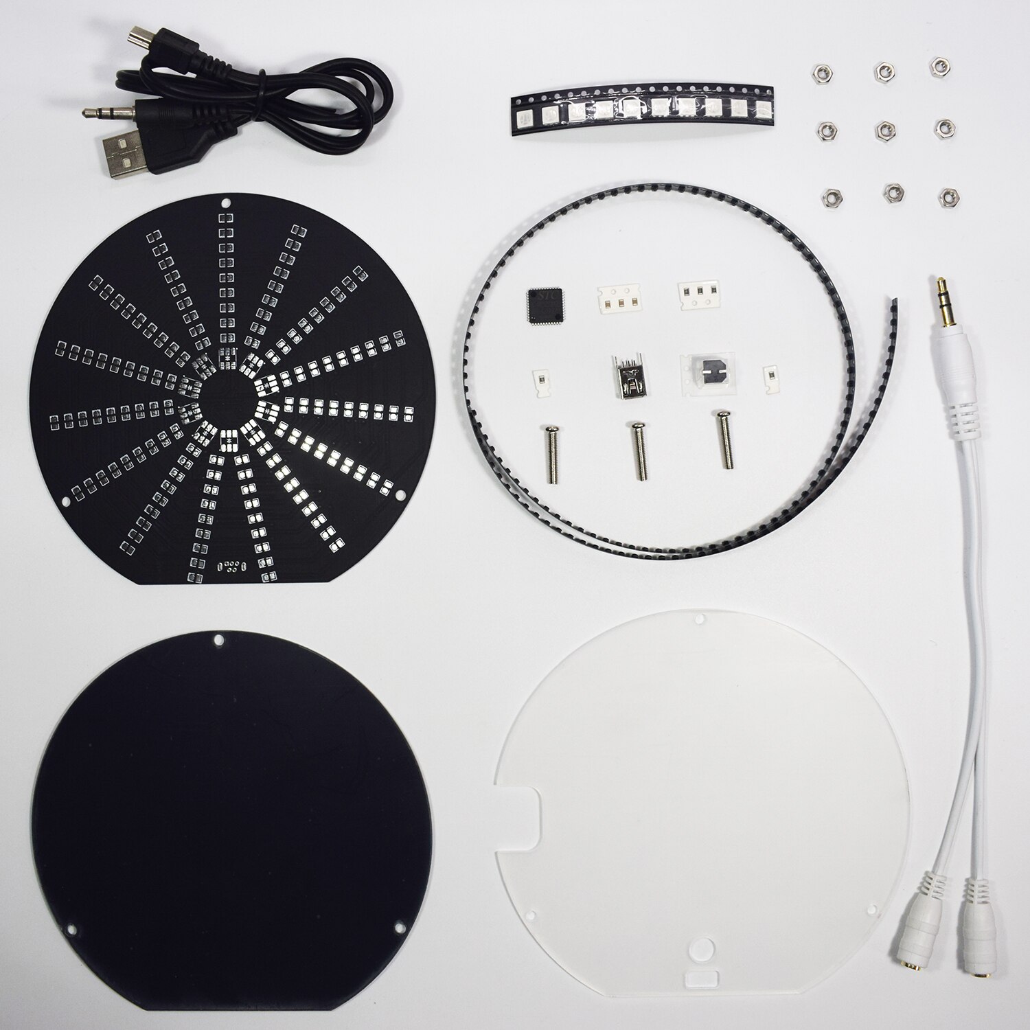 Led Circulaire Audio Visualizer Muziek Spectrum Display Elektronische Diy Kit Smd Component Solderen Kit