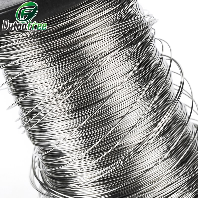 Rustfrit stål wire 0.4mm smykker tilbehør beading diy 100 meter hurtigt