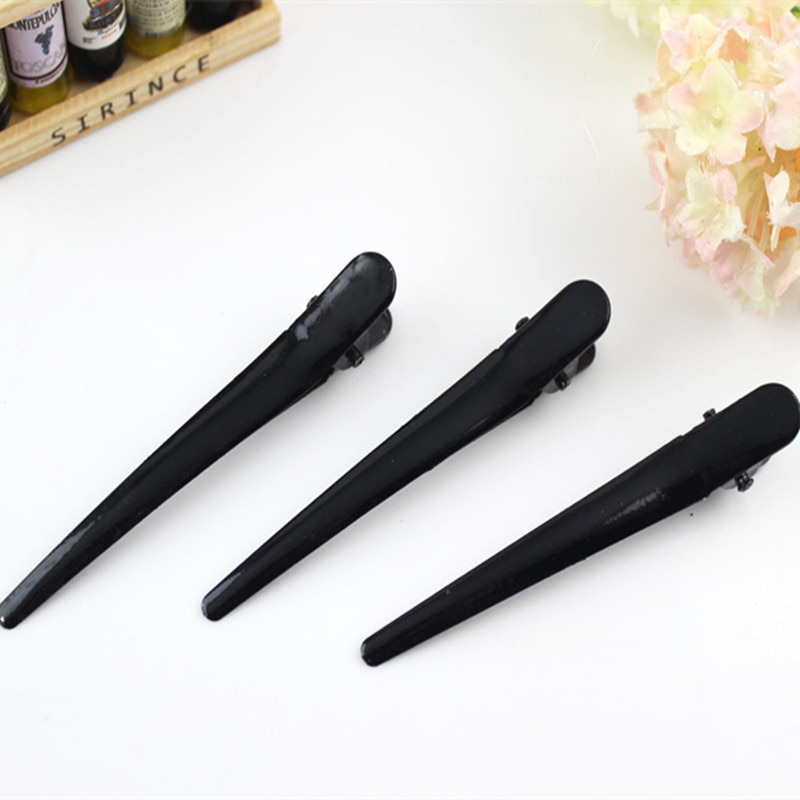 10Pcs Diy Black Metal Single Prong Kapsel Alligator Haar Clip Grote Haarspeldjes Hoofddeksels Voor Vrouwen Styling Tools Haarspeld