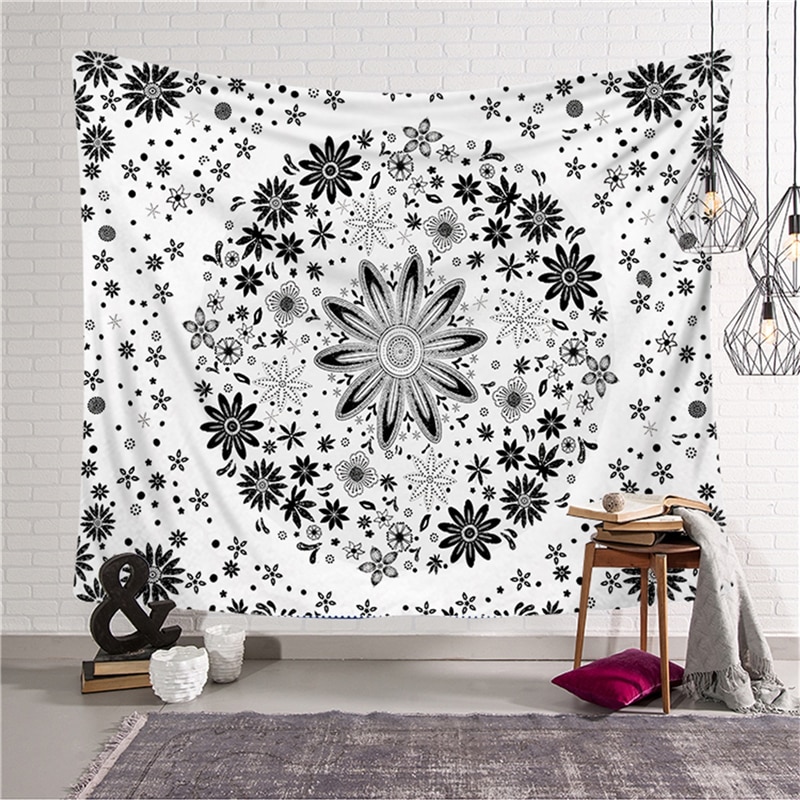 Bohemian wandtapijt mandala wanddecoratie strandmat handdoek polyestervezel mandala wandtapijt bedsprei woondecoratie