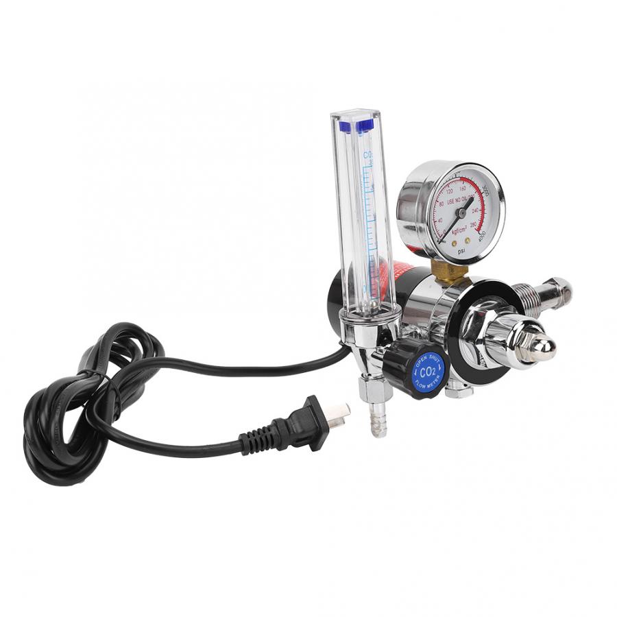 WX-120 G5/8 (CGA 580) CO2 Regulator Gauge Pressure Reducer Chinese Plug 220V