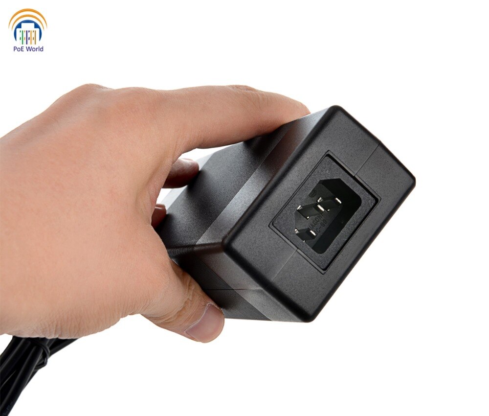 48 Volt AC DC Power Adapter 48V60W voeding voor Gigabit 10/100/1000 Mbps PoE Patch Panel voor IP Camera, VOIP, WiFi AP