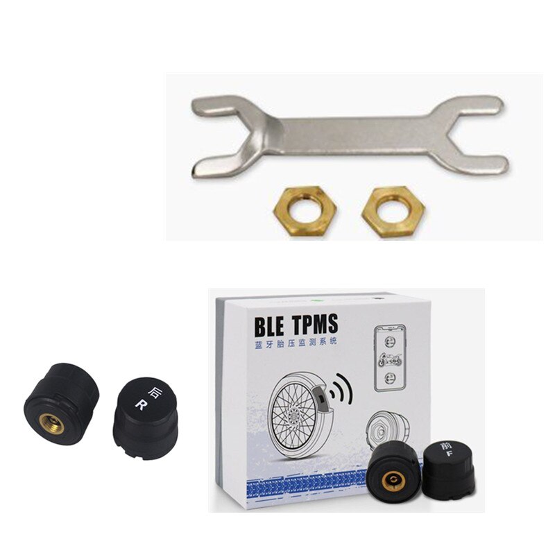 MOTO TPMS Tire Pressure Monitoring System For Motorcycle Bluetooth 4.0 With 2 External Sensors For IOS / Android motocare