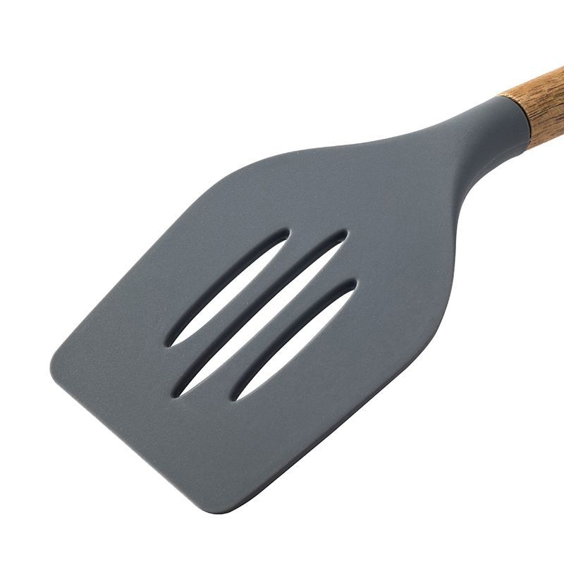 Silicone Cooking Utensil Set of 6, Nonstick Cooking Spatulas, Spoon, Strainer, Slotted Spoon, Pasta Fork, Best Kitchen Gadgets