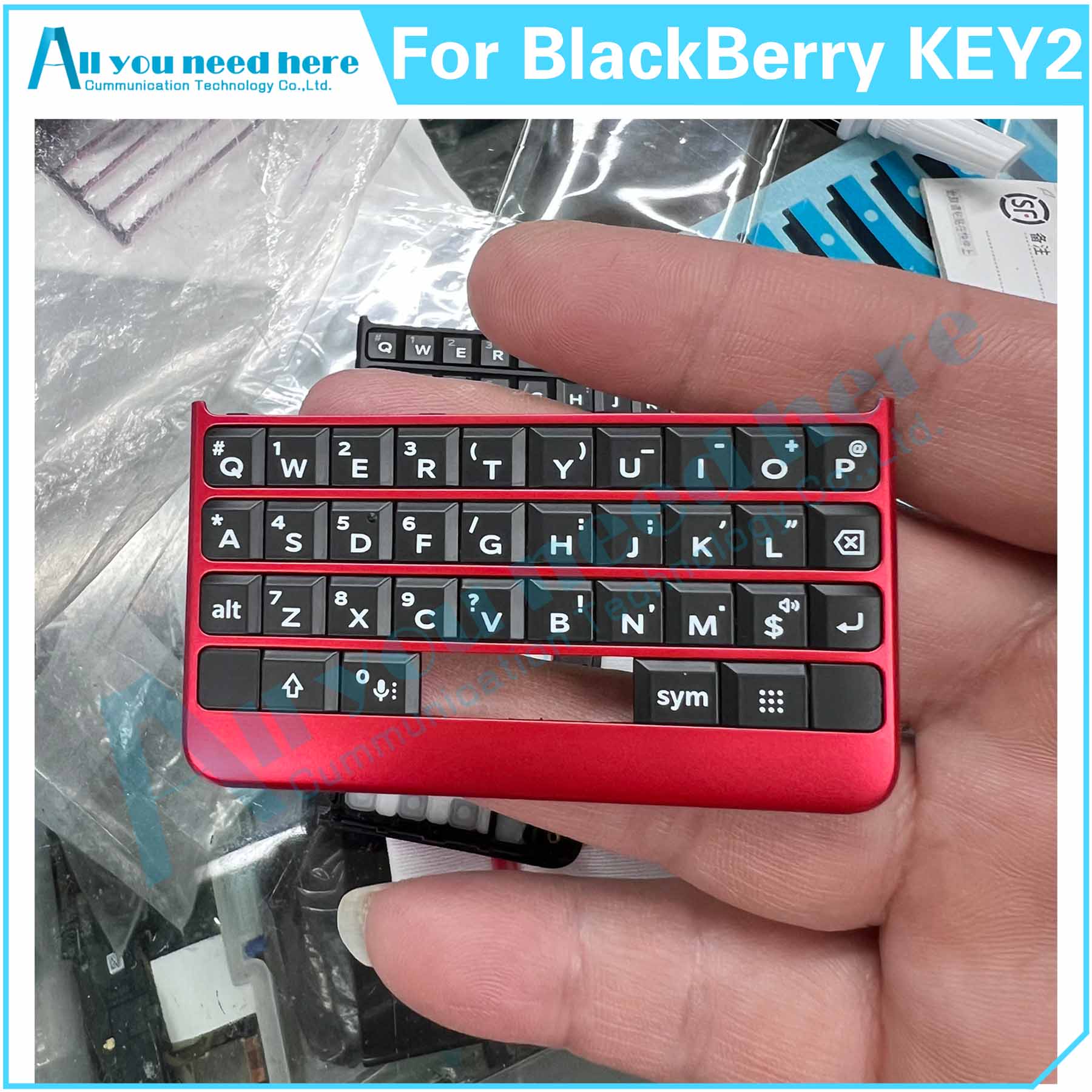 Reservdelar till knappsats för blackberry key 2 keytwo, bbf 100-6,  bbf 100-1,  bbf 100-2,  bbf 100-4: Gyllene