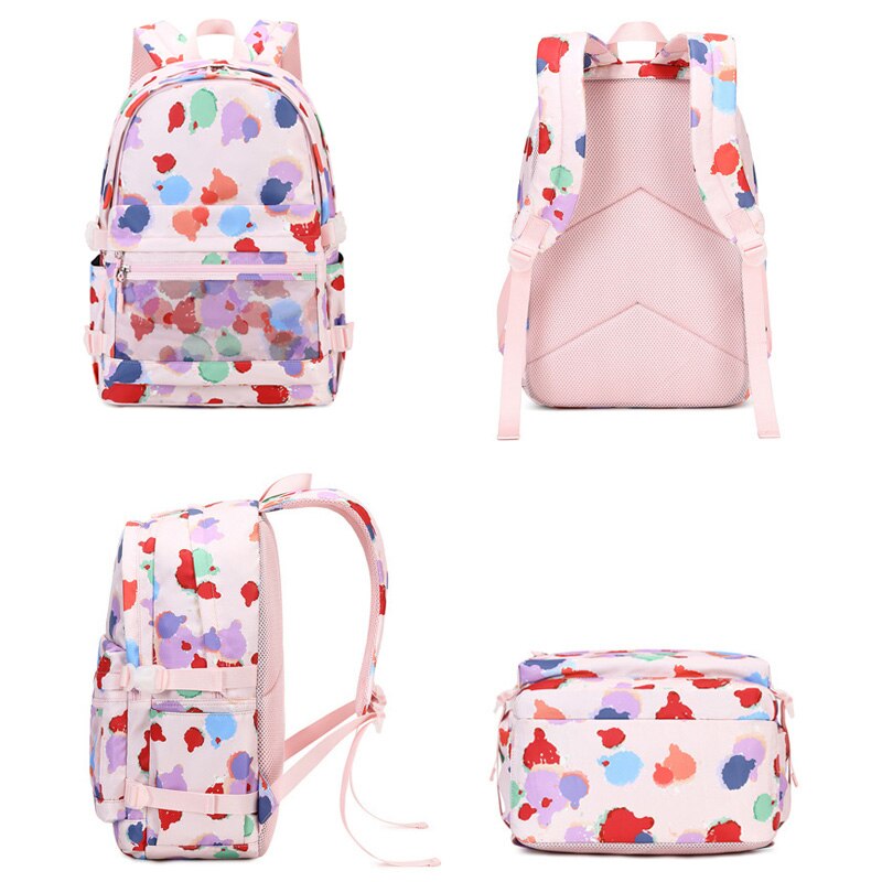 Colorful Printed Middle High School Bag Backpacks for Women Teenager Girls 2022 Waterproof 15.6 Laptop Schoolbag Backpack Female