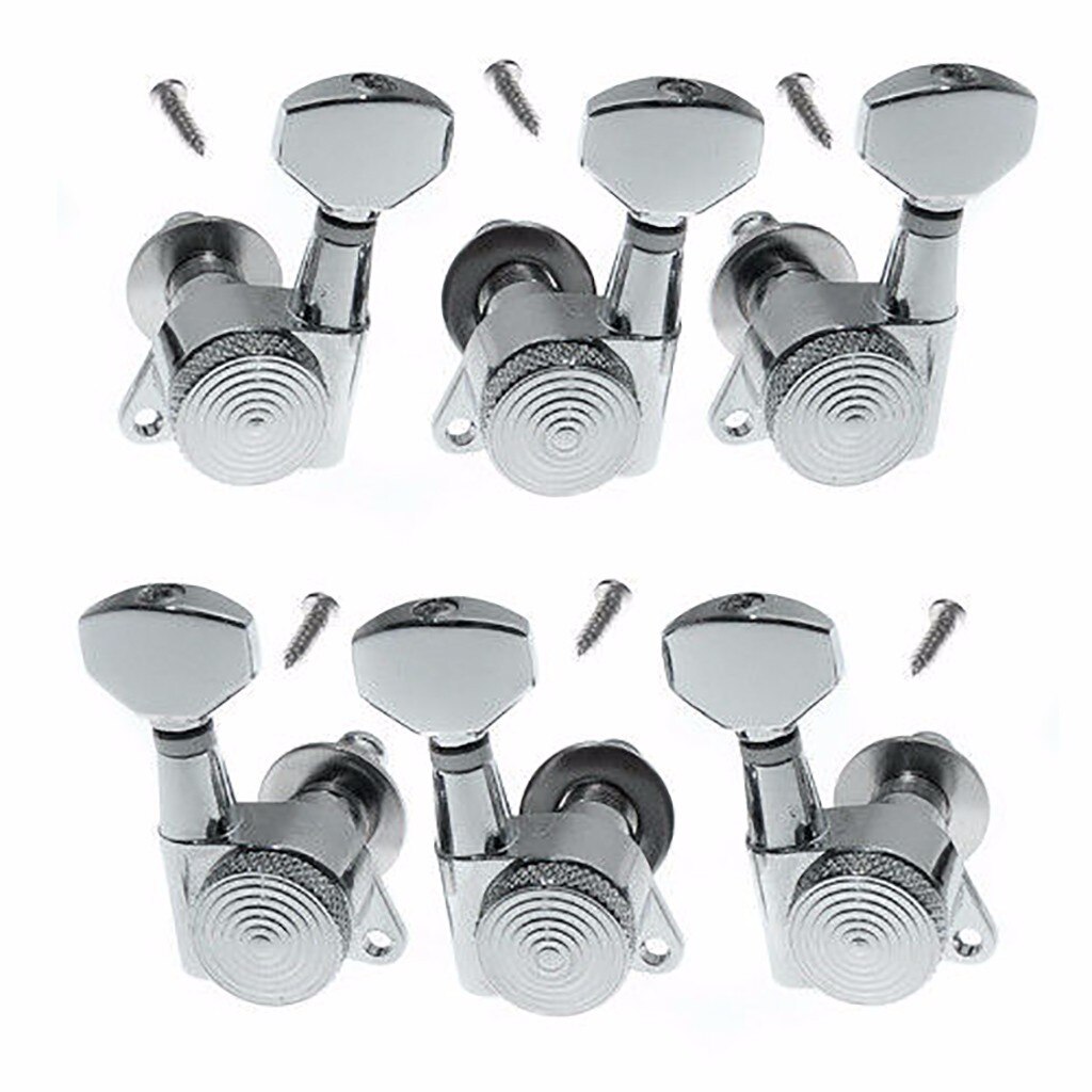 6PCS Acoustic Guitar Machine Head Metal Acoustic Guitar String Semiclosed Tuners Guitar Tuning Peg Machine Heads Tuners#0212g10