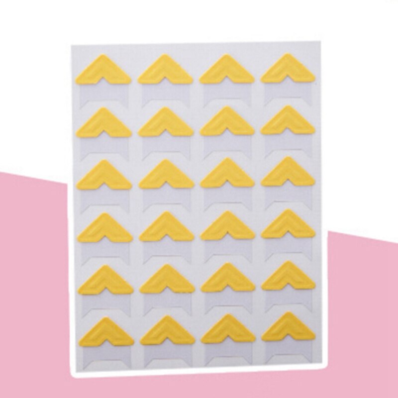 24pcs/sheet Retro Solid Color Photo Corner Stickers for DIY Photo Albums Excellent Handwork Frame Decoration Scrapbooking Set: YW1