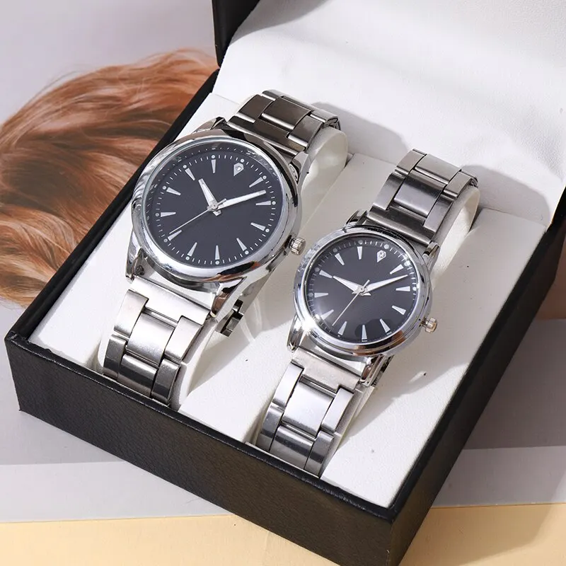 2Stck Paar Uhren Männer Geschäft Uhr Analog Frauen Quarzuhr (Ohne Kasten)