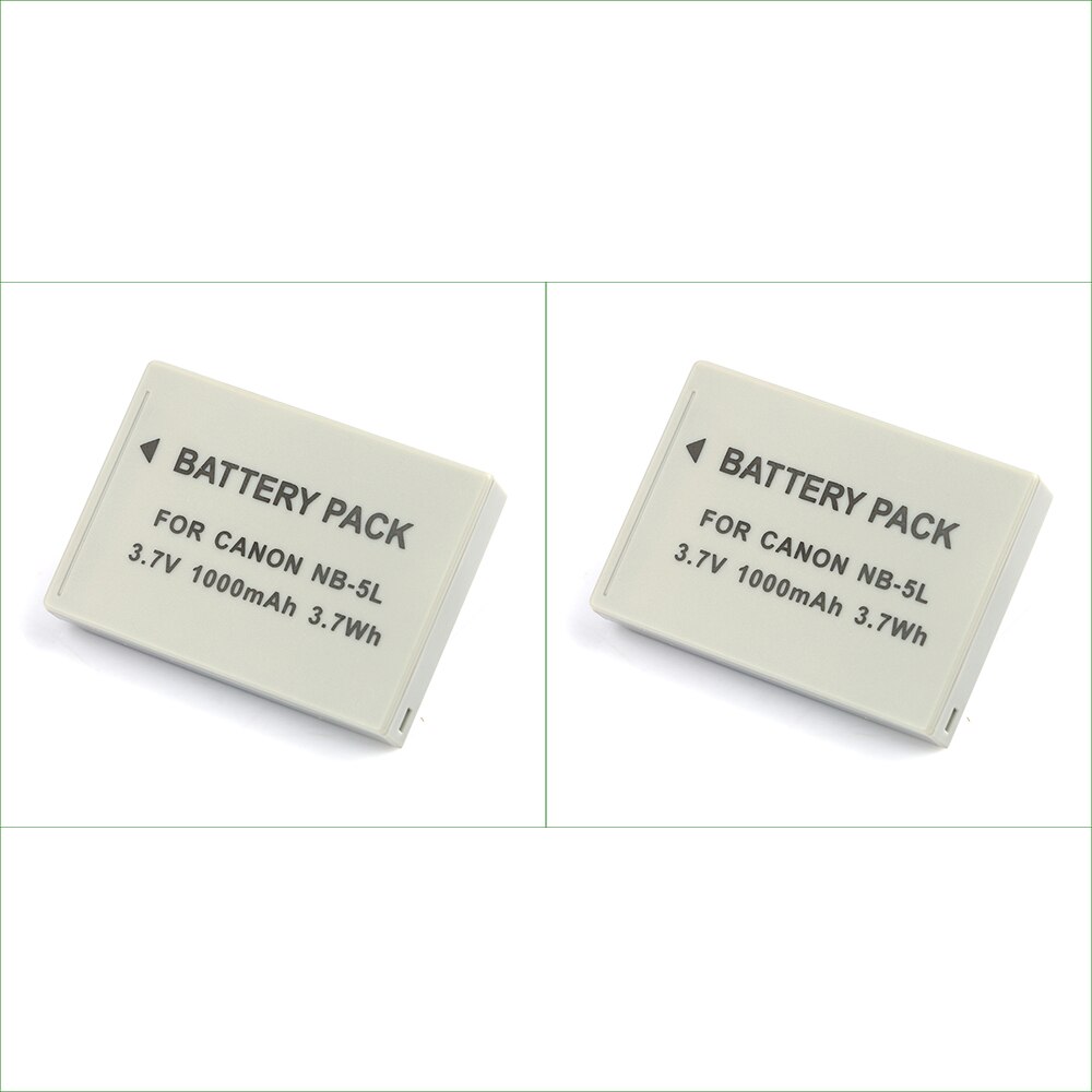 NB-5L NB 5L Digital Camera Battery + Charger For Canon IXUS 800 850 860 90 950 960 970 980 990 IS 900 Ti: 2PC Battery