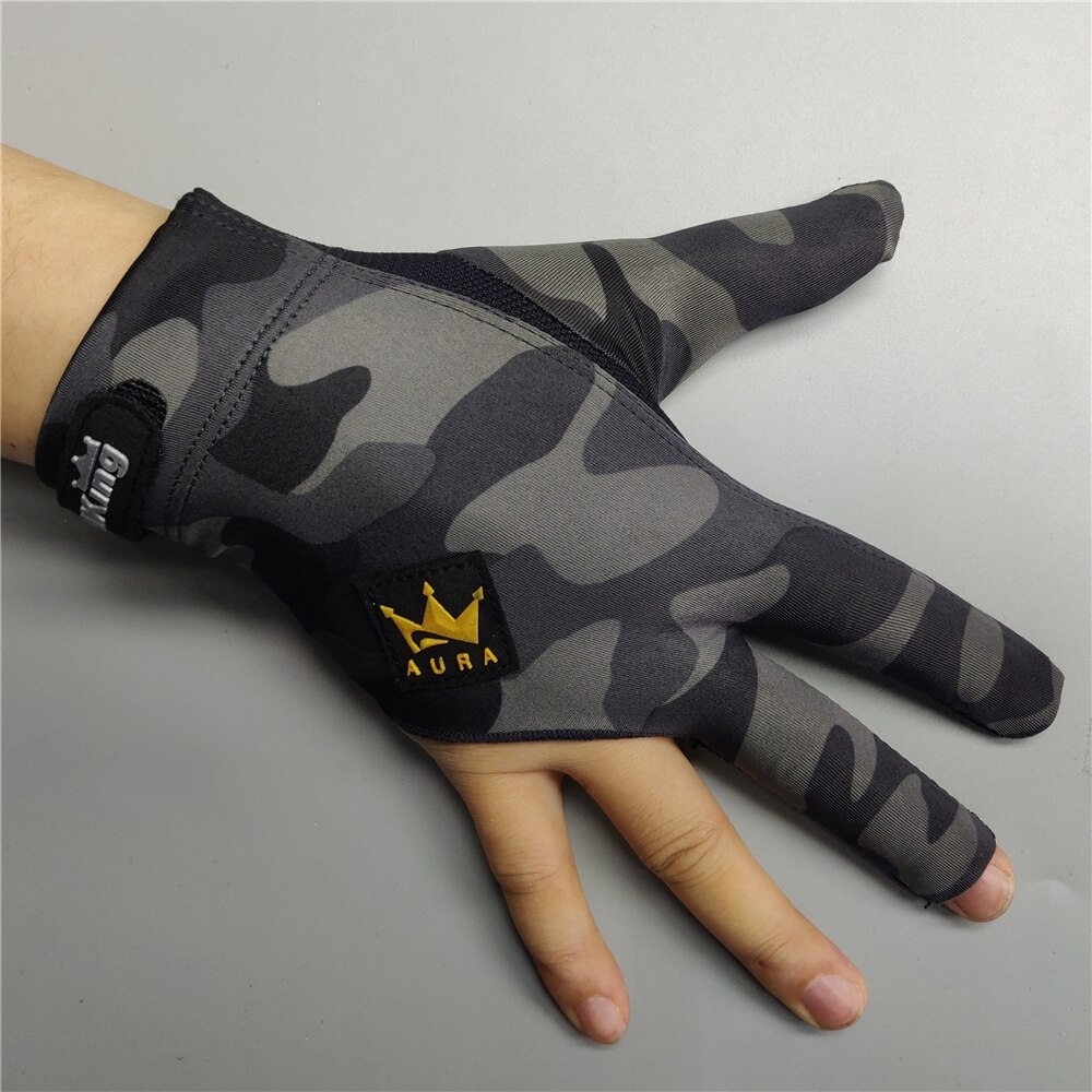 Billiard Glove Left Right Hand Medium Billking Camouflage Carom Glove 3 Fingers Pool Glove Billiard Accessories: New Right Hand