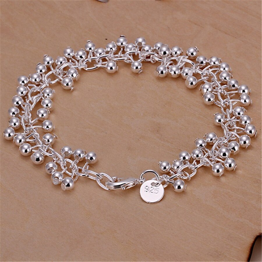 silver color bracelets listings high jewelry Christmas grapes Pearl Bracelet