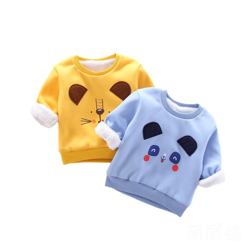 Winter Dikke T-shirt Voor Een Jongen Cartoon Lange Mouwen Baby Boy T-shirt Sport Kinderen T-shirt Sneeuw Outfit Baby Boy kleding