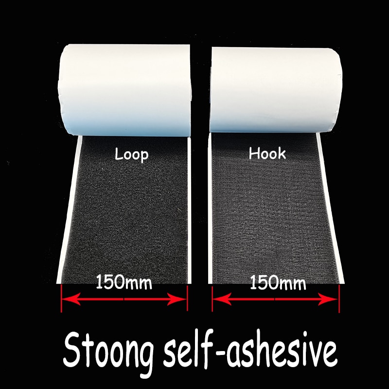 150mm Strong self-adhesive fastener tape hook and loop adhesive velcros tape magic gum strap sticker tape wiht glue for DIY