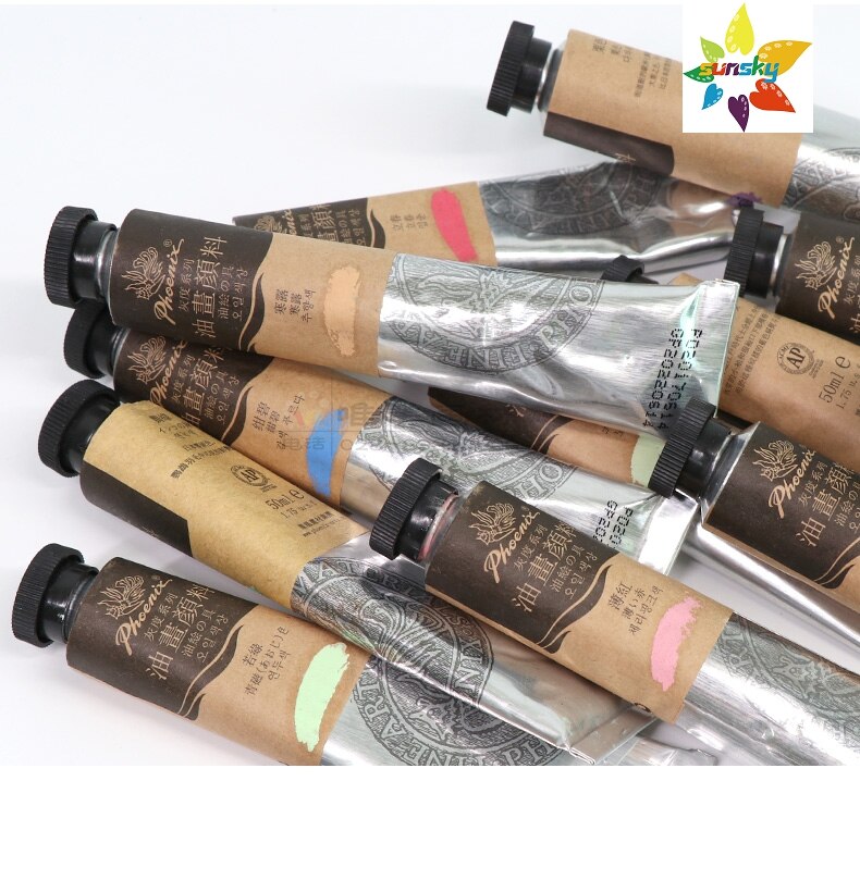 Original Phoenix Picasso High grade gray Oil color High thickness Tubular 50 ml 49 colors single Self selected Art supplies