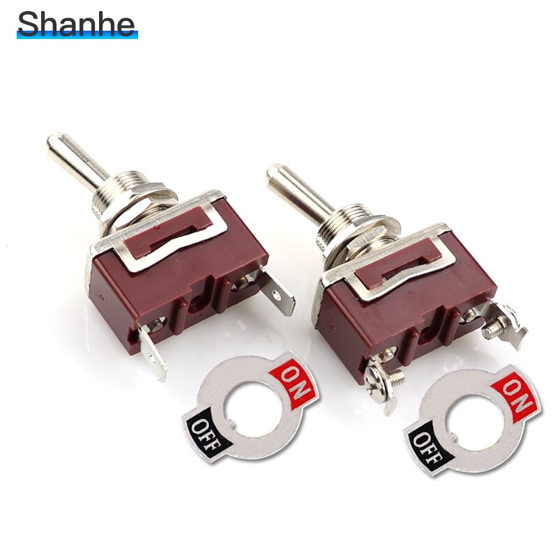 12mm Momentary toggle switch 2PINS single side spring return with waterproof cover