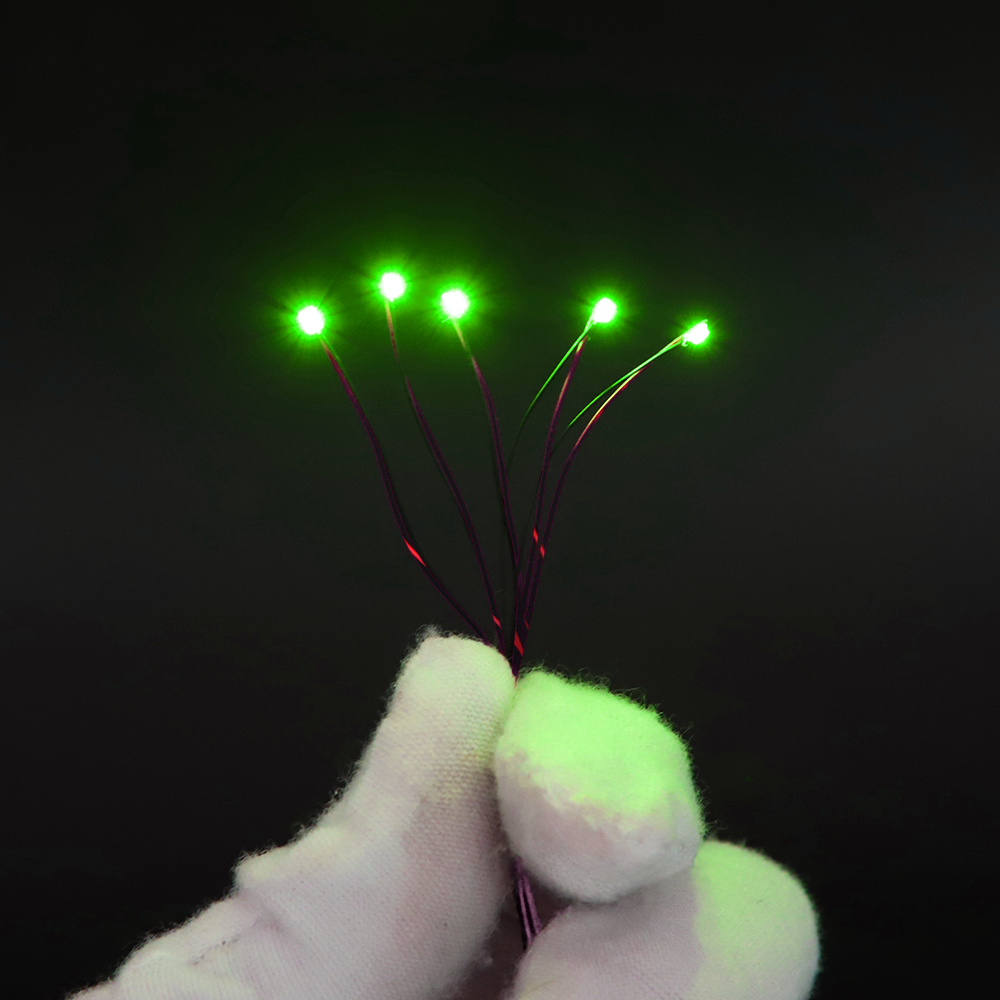 10pcs/Set Micro LED Lamp Chips 3V Pre-Soldered 0402 0603 0805 1206 30cm Litz Wire Lamp Railway Lighting DIY Model Electronics