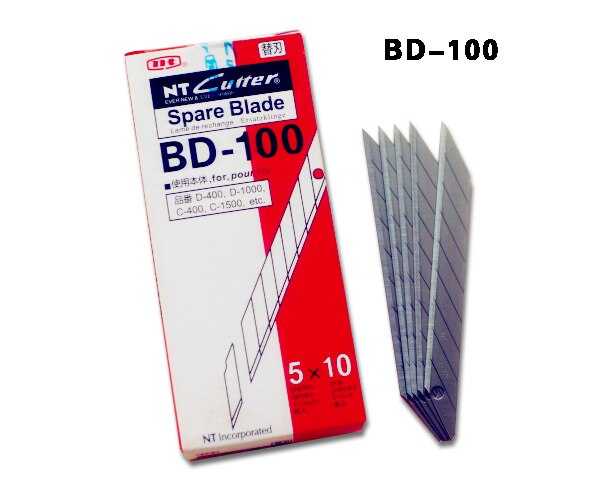 Werkzeugteile japan nt cutter ersatzklinge bd -100 kleine art klinge 9mm 30 grad 50 klingen/packung für d -400 d-1000 c-40