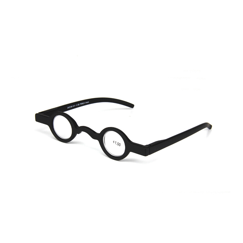 Zilead retro runde lille ramme læsebriller ultralette klare linse presbyopiske briller brilleramme unisex til ældre