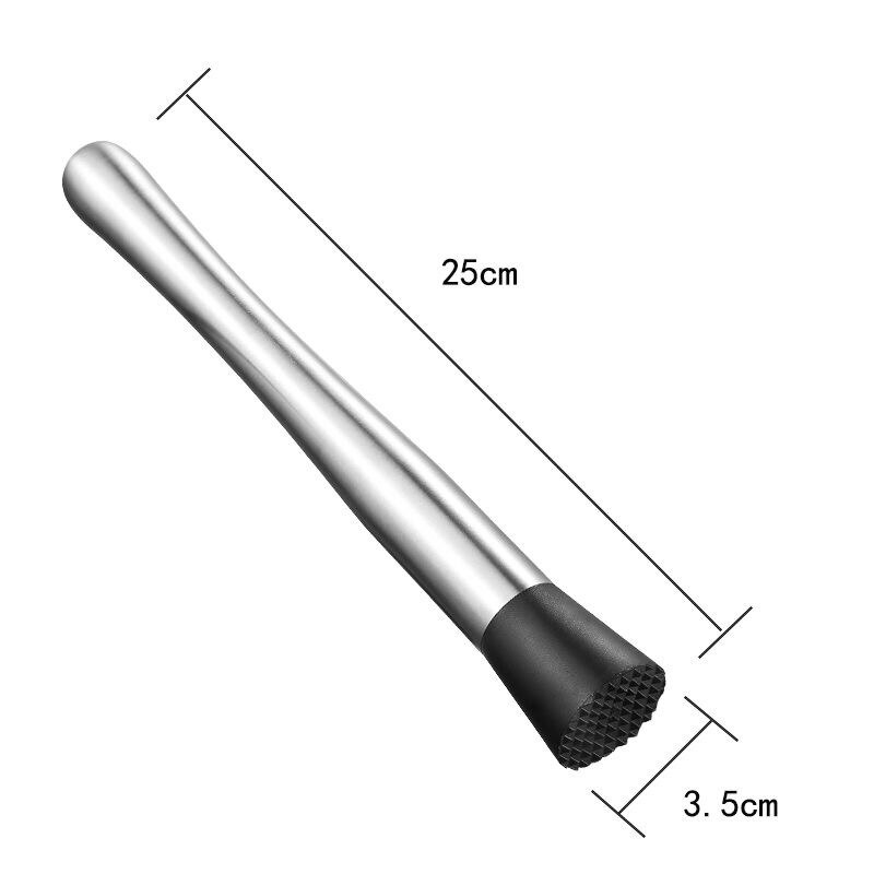 Stainless Steel Wine Mixing Stick Cocktail Muddler Shaker With Crushing Hammer DIY Drink Fruit Muddler Crushed Ice Barware Tool: C
