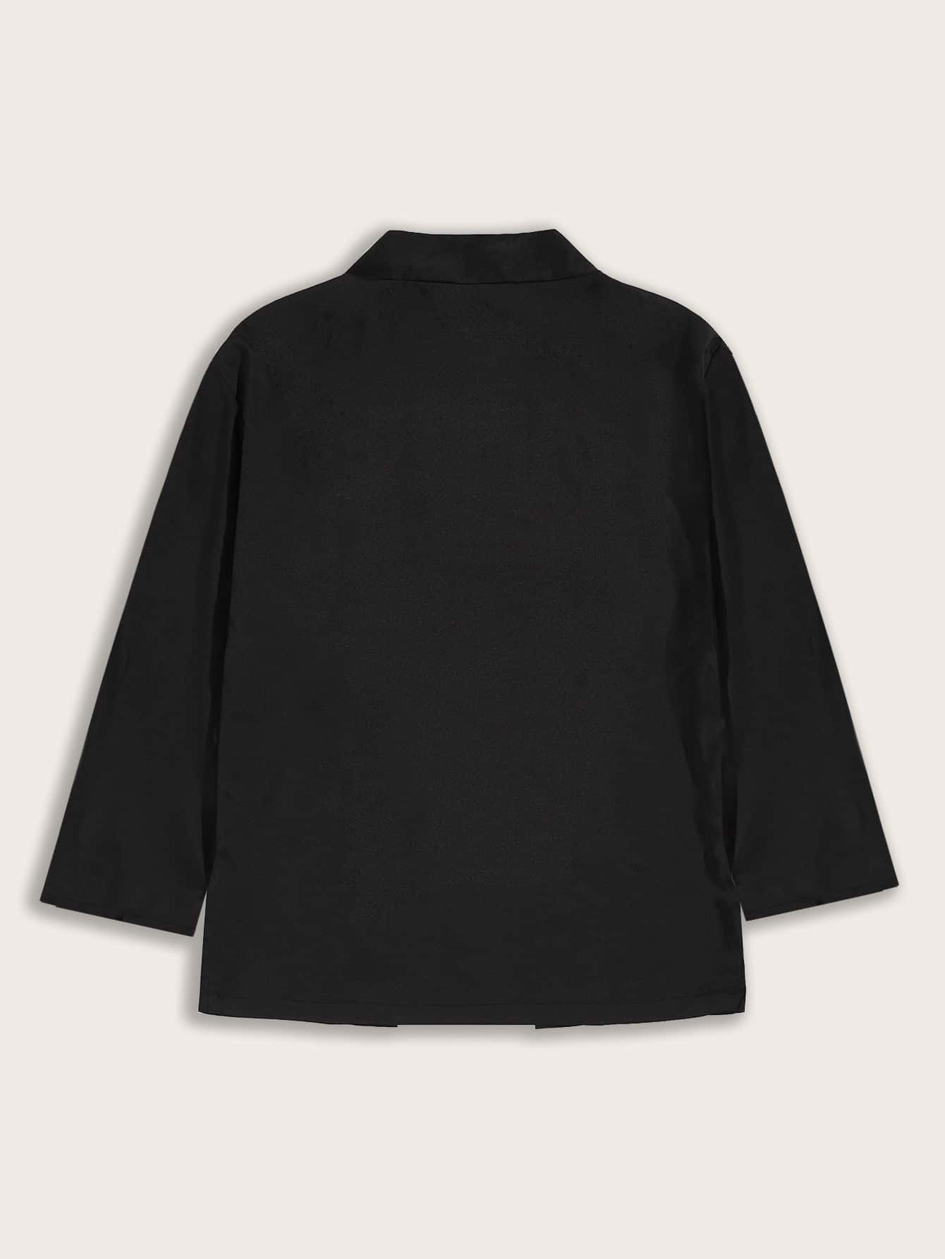 Camicia da uomo kimono frontale aperta con ricamo tradizionale Yukata giapponese semplice stile cinese corona semplice