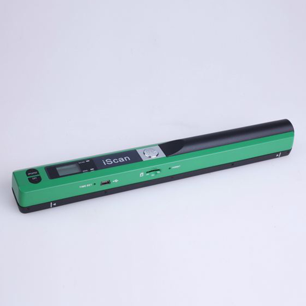Mini 900DPI Type Stylo USB 2.0 Portable Haute Vitesse JPEG/Format PDF Tenu Dans la Main D'affichage D'affichage à CRISTAUX LIQUIDES Compact Scanner De Documents: Green