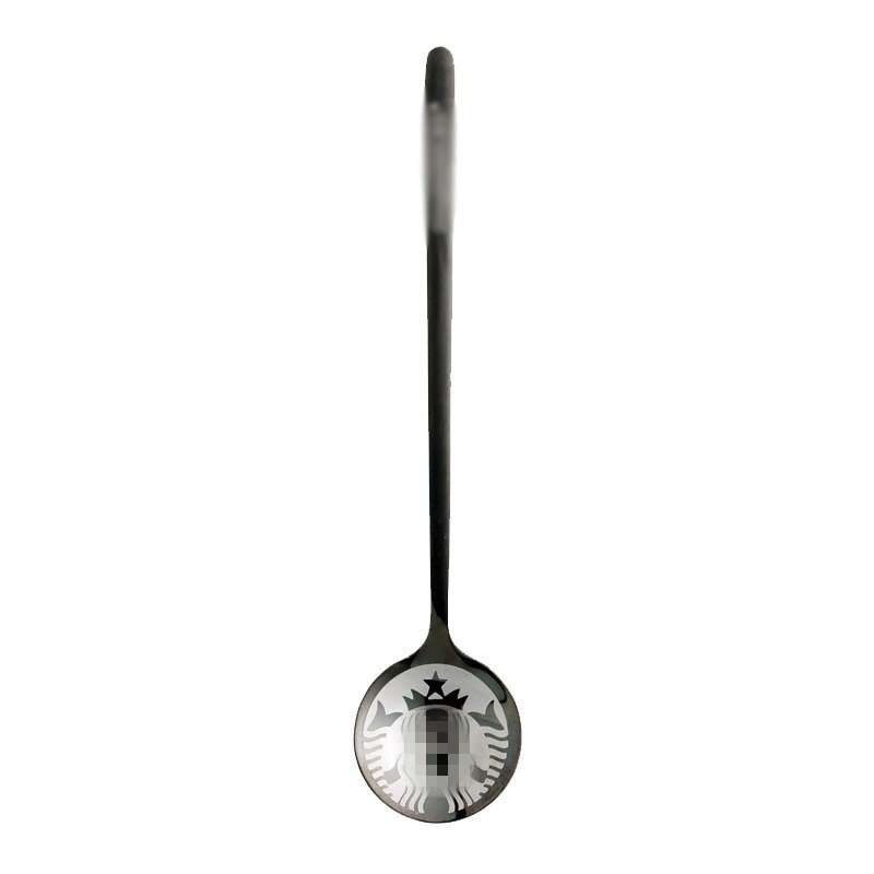 Rustfrit stål koreansk kaffe lang ske dessert lille rund honning røreske køkken forsyninger: C / 15cm