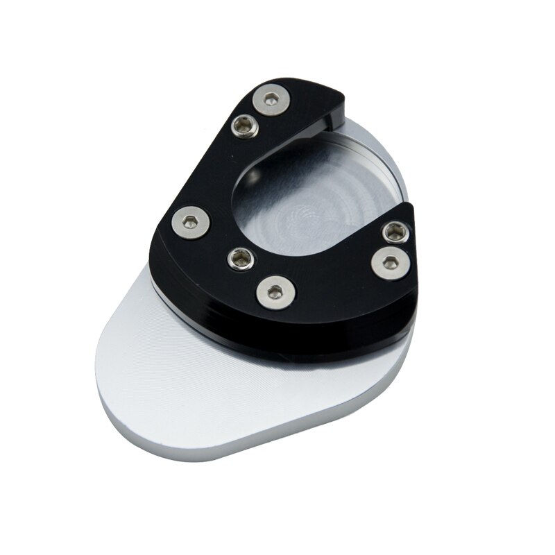 Parking Kickstand Pedaal Extension Kick Stand Pad Vergroten Plaat Houder Voor KTM125 200 390 Duke RC 125 200 390: Black Sliver