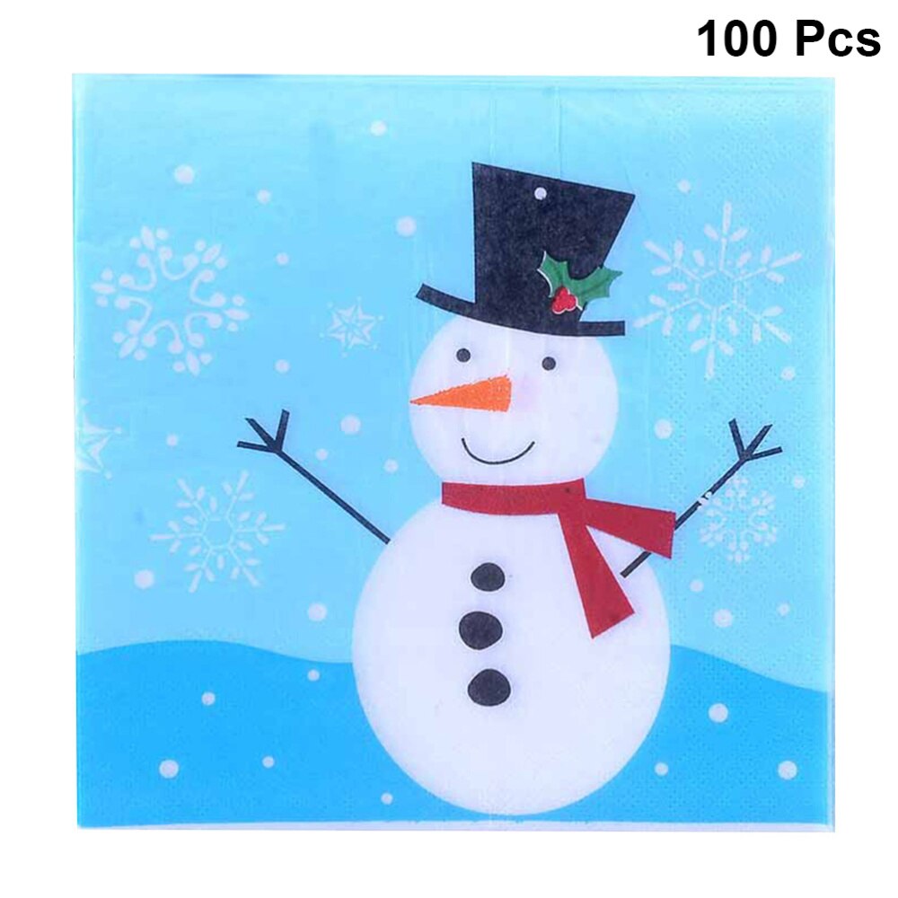 40 Stuks Kerstmissneeuwman Gedrukt Servetten Decoratieve Tissue Diner Papieren Handdoek Feestartikelen: As Shown 1