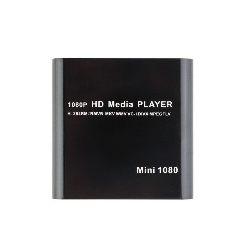 Reproductor multimedia Mini Full HD 1080P compatible con HDMI/AV/USB/SD/MMC HDD externo reproductor multimedia con enchufe europeo