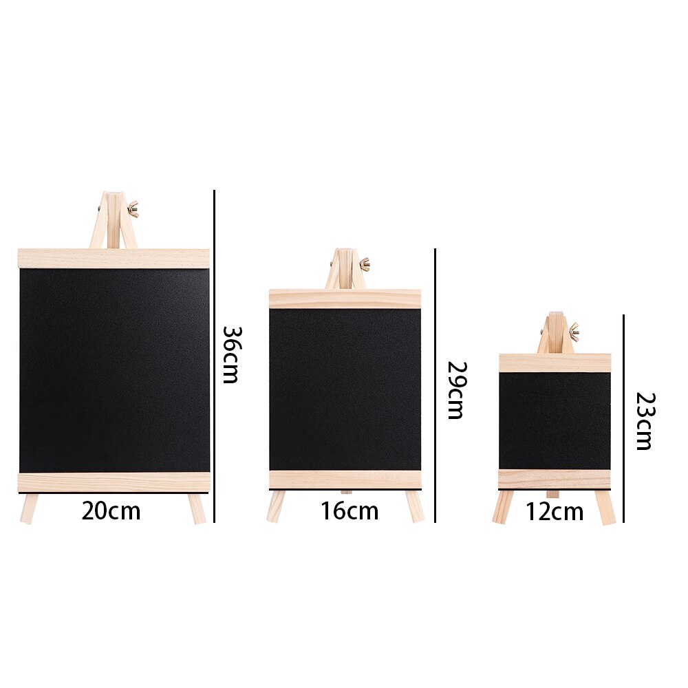 Desktop Message Blackboard Pine Wood Easel Chalkboard Kids Wooden Memo Black Board Collapsible Writing Boards School Supplies